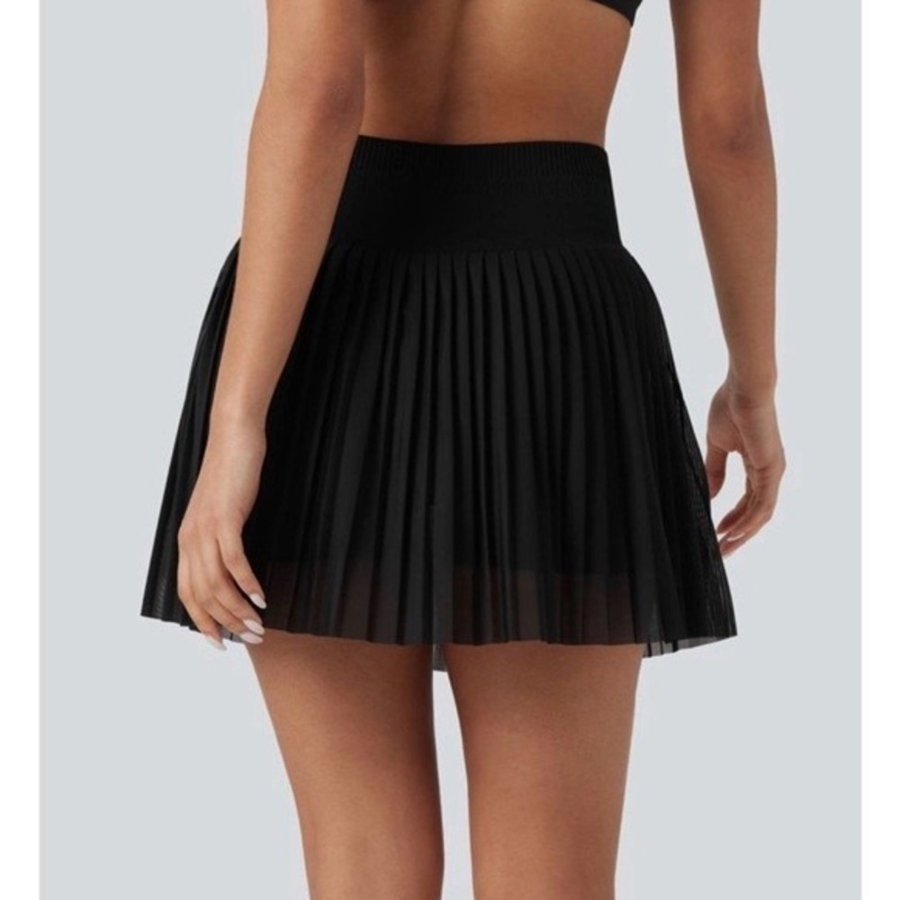 NEW Halara Black Pleated Tennis Skort Mini Skirt Women Size S - Picture 5 of 13
